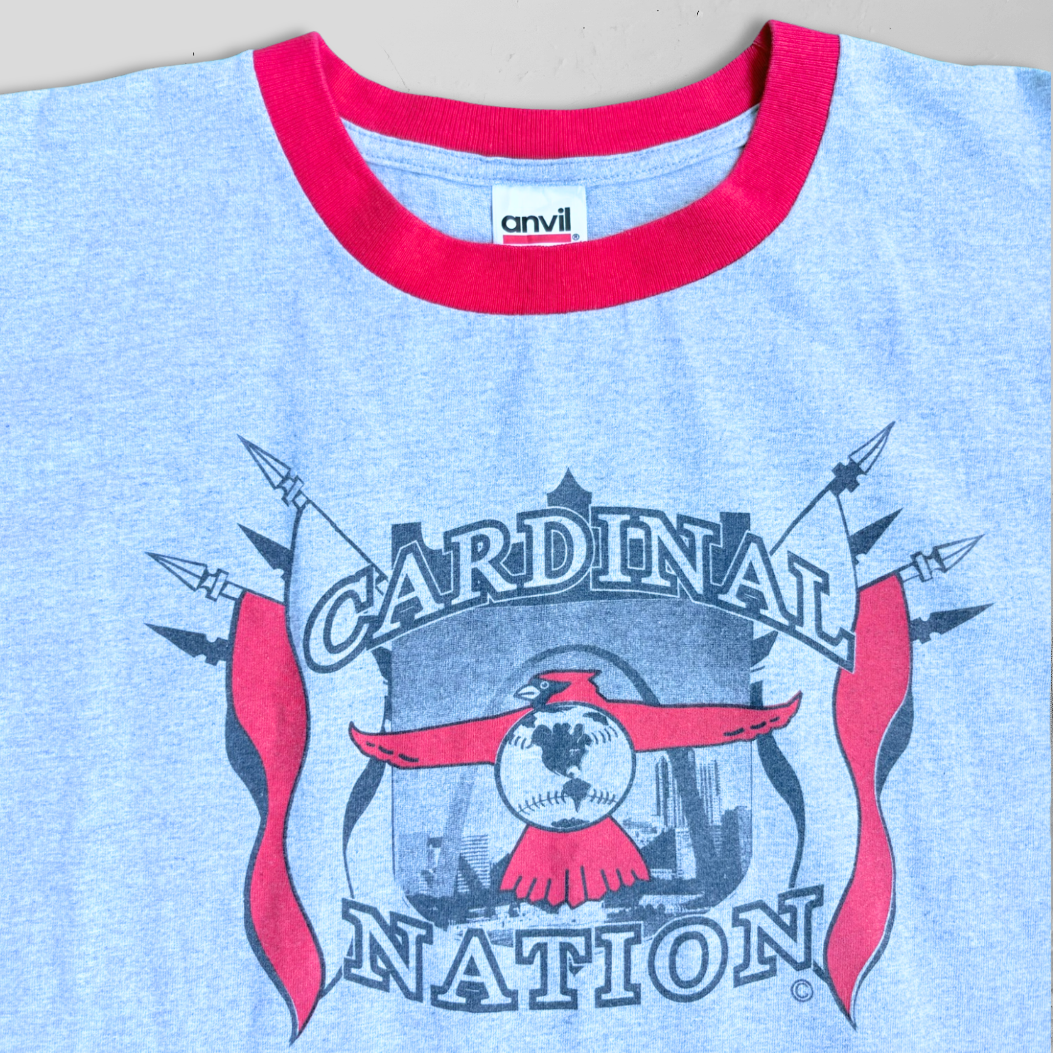 Vintage Anvil Cardinal Nation Tee - XL