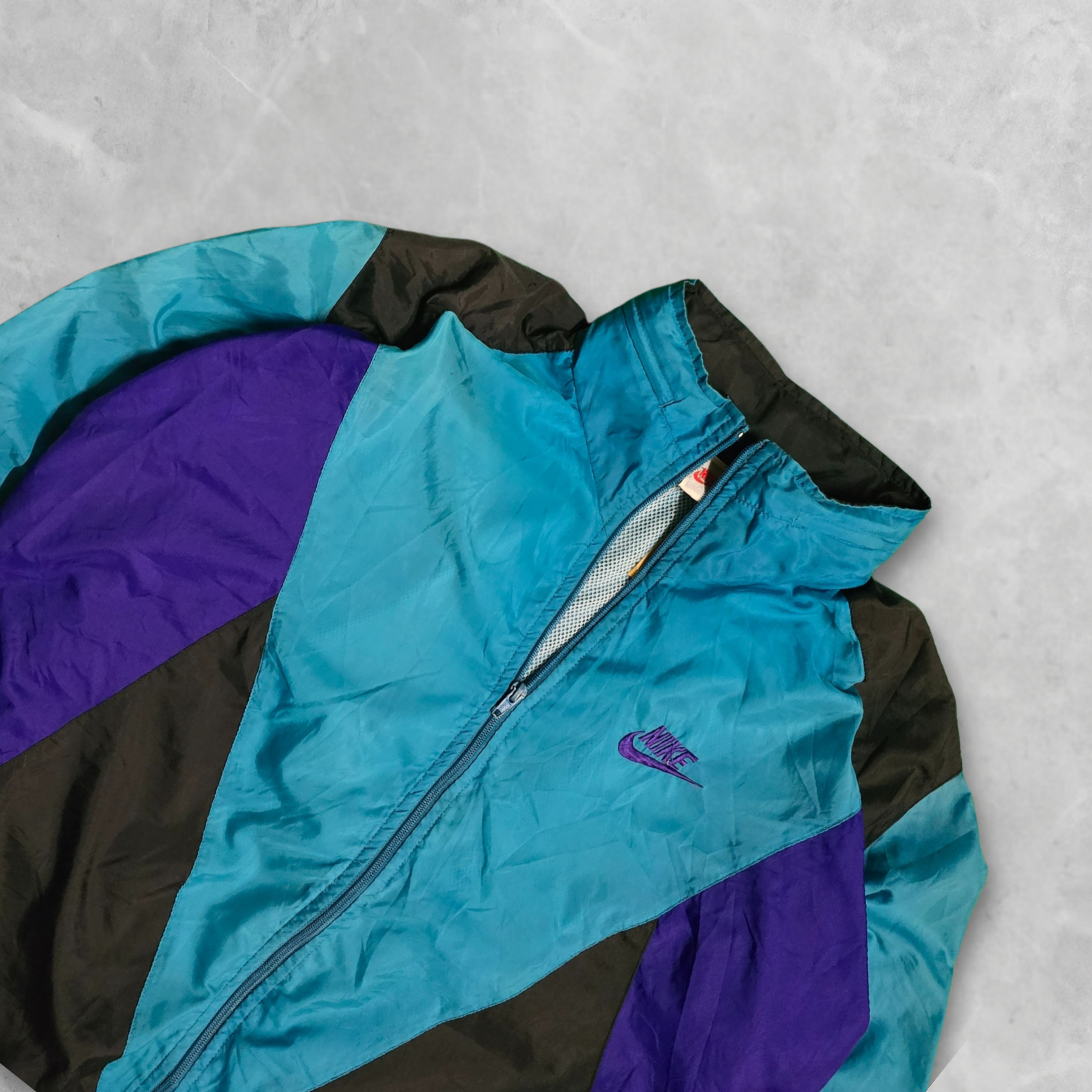 Vintage 80s Nike Track Windbreaker Jacket - L
