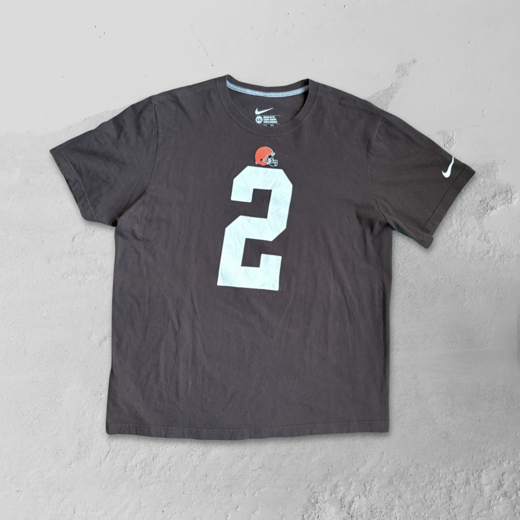 Vintage 90s Nike NFL Cleveland Browns #2 Johnny Manziel Tee - XXL