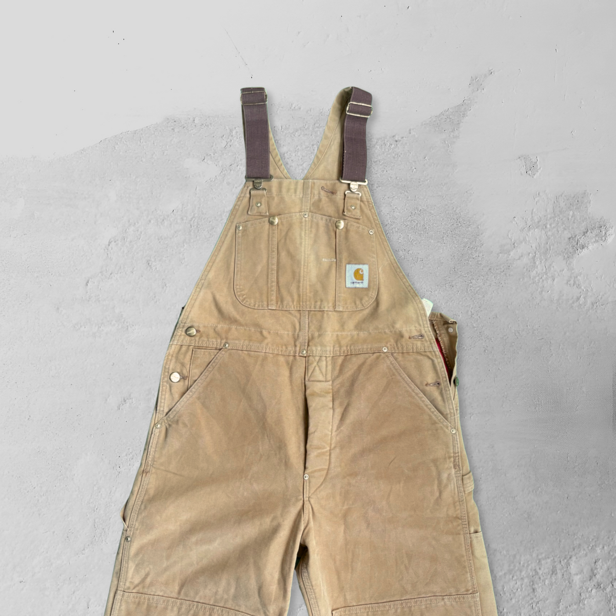 Vintage 90s Carhartt Overall Duck Brown - 36"