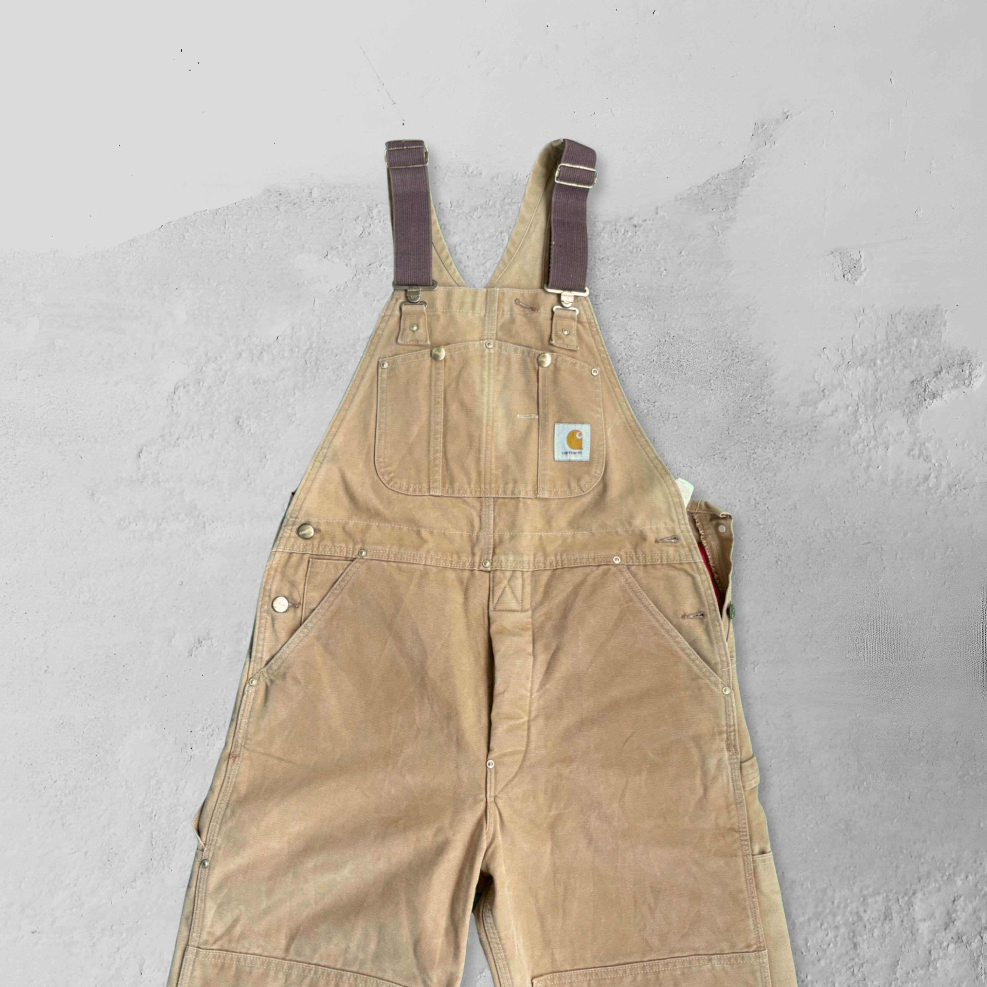 Vintage 90s Carhartt Overall Duck Brown - 36"