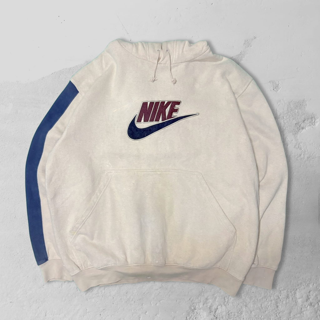 Vintage Nike Spell Out Centre Swoosh Hoodie - L