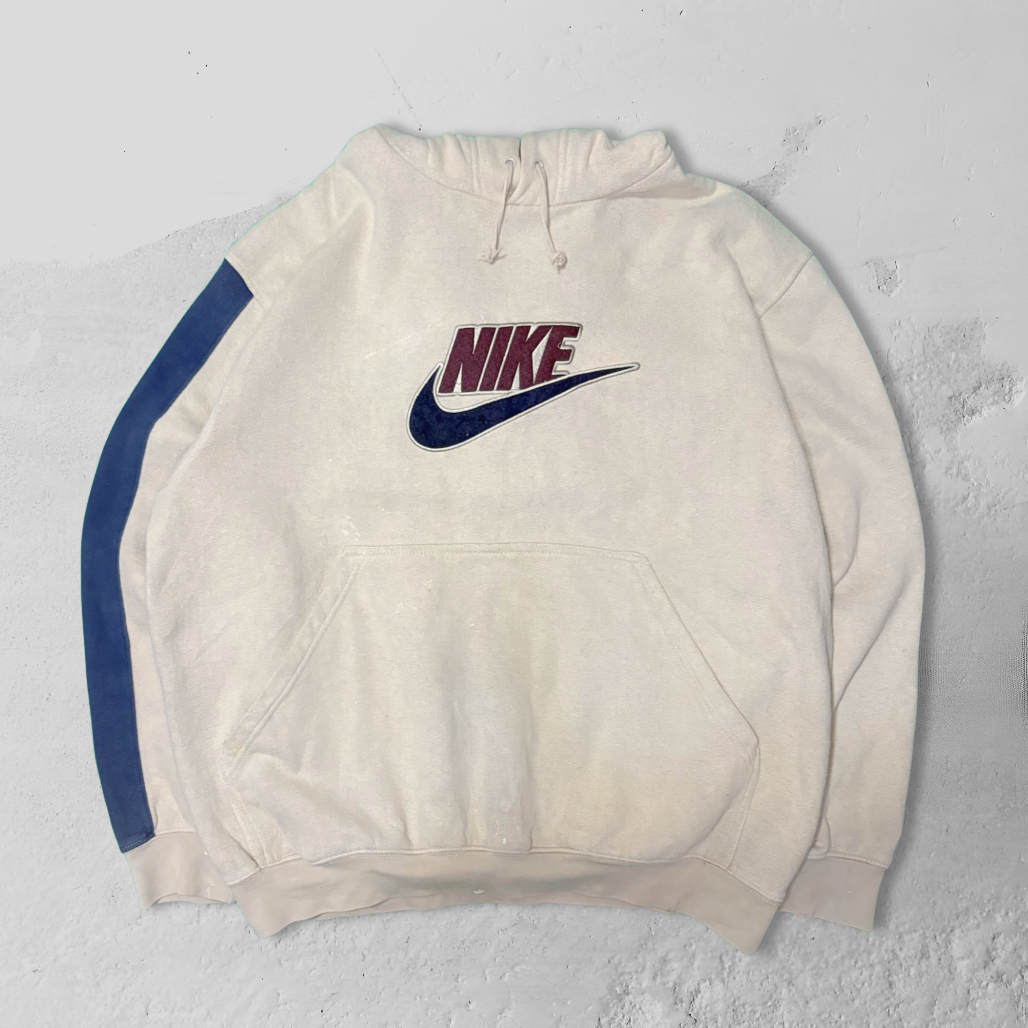 Vintage Nike Spell Out Centre Swoosh Hoodie - L