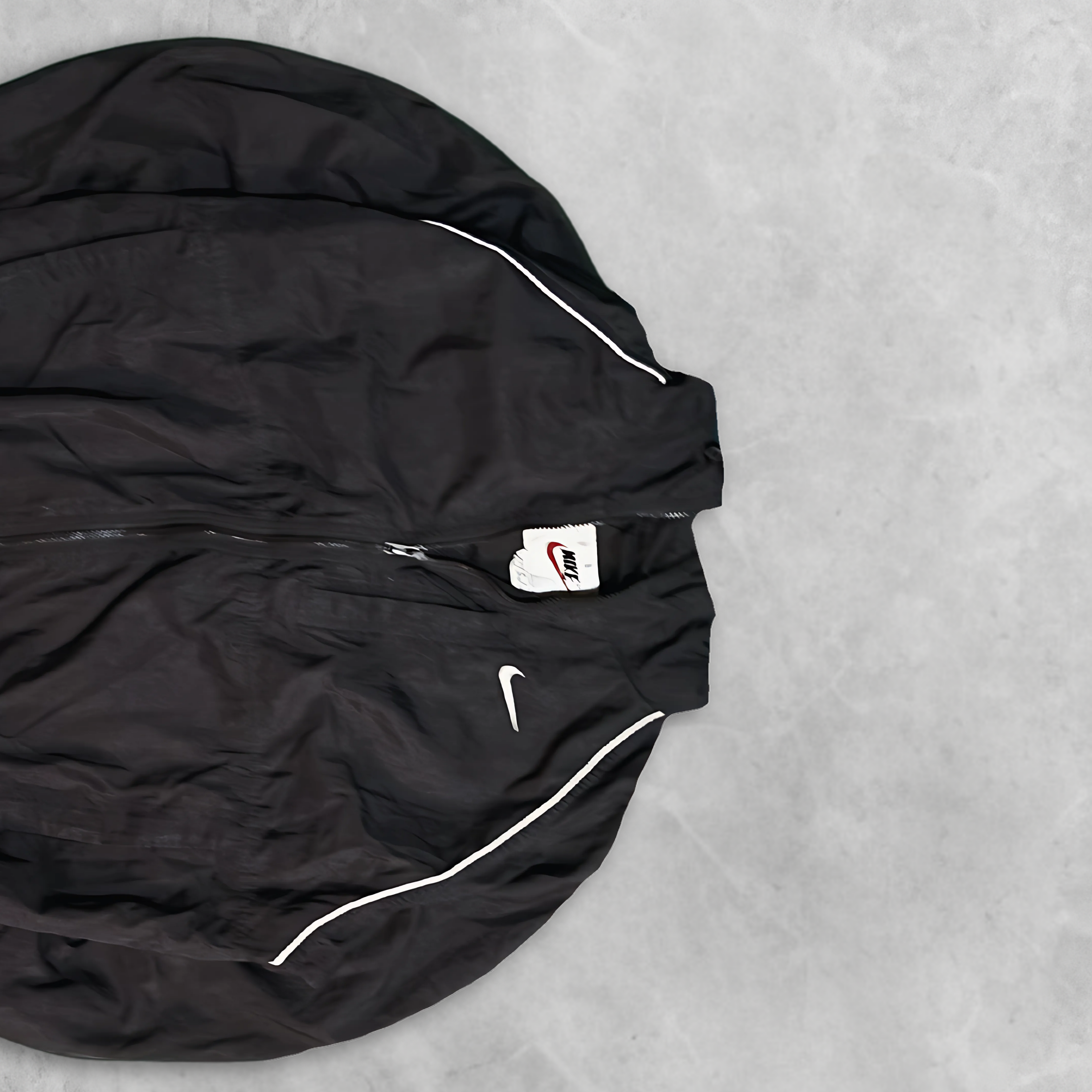 Vintage 90s Nike Track Windbreaker Jacket (Black) - M