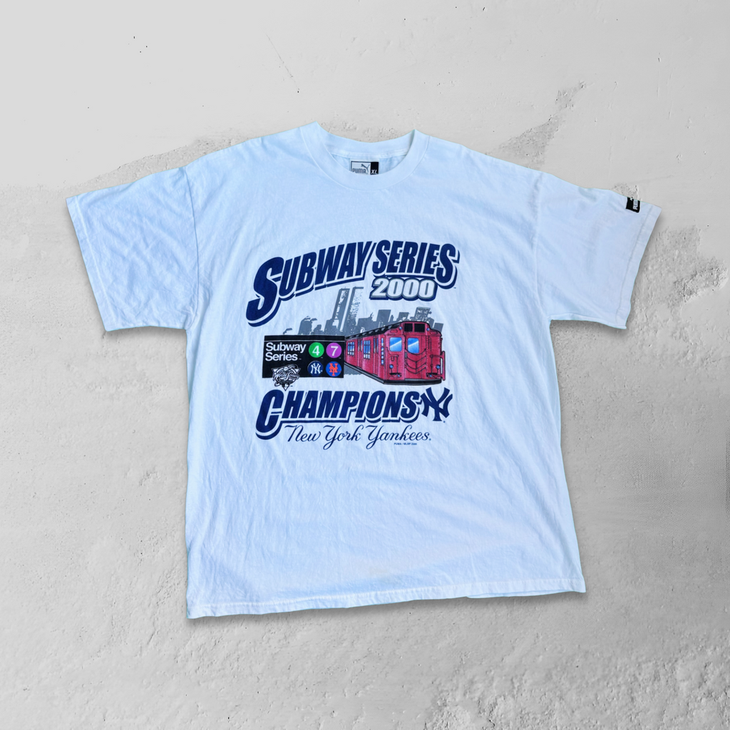 Vintage Y2K New York Yankees Subway Series 2000 Puma Tee - XL