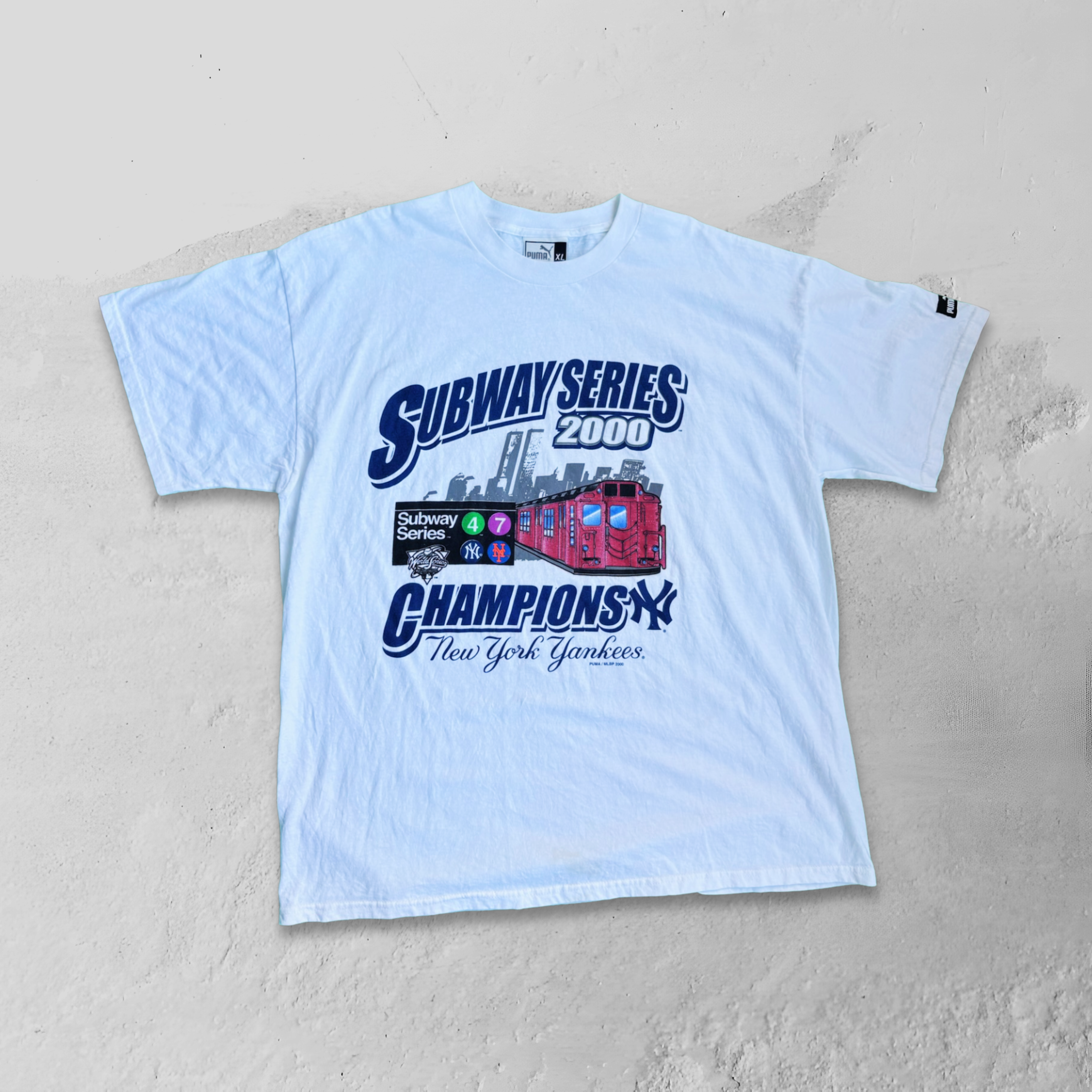 Vintage Y2K New York Yankees Subway Series 2000 Puma Tee - XL