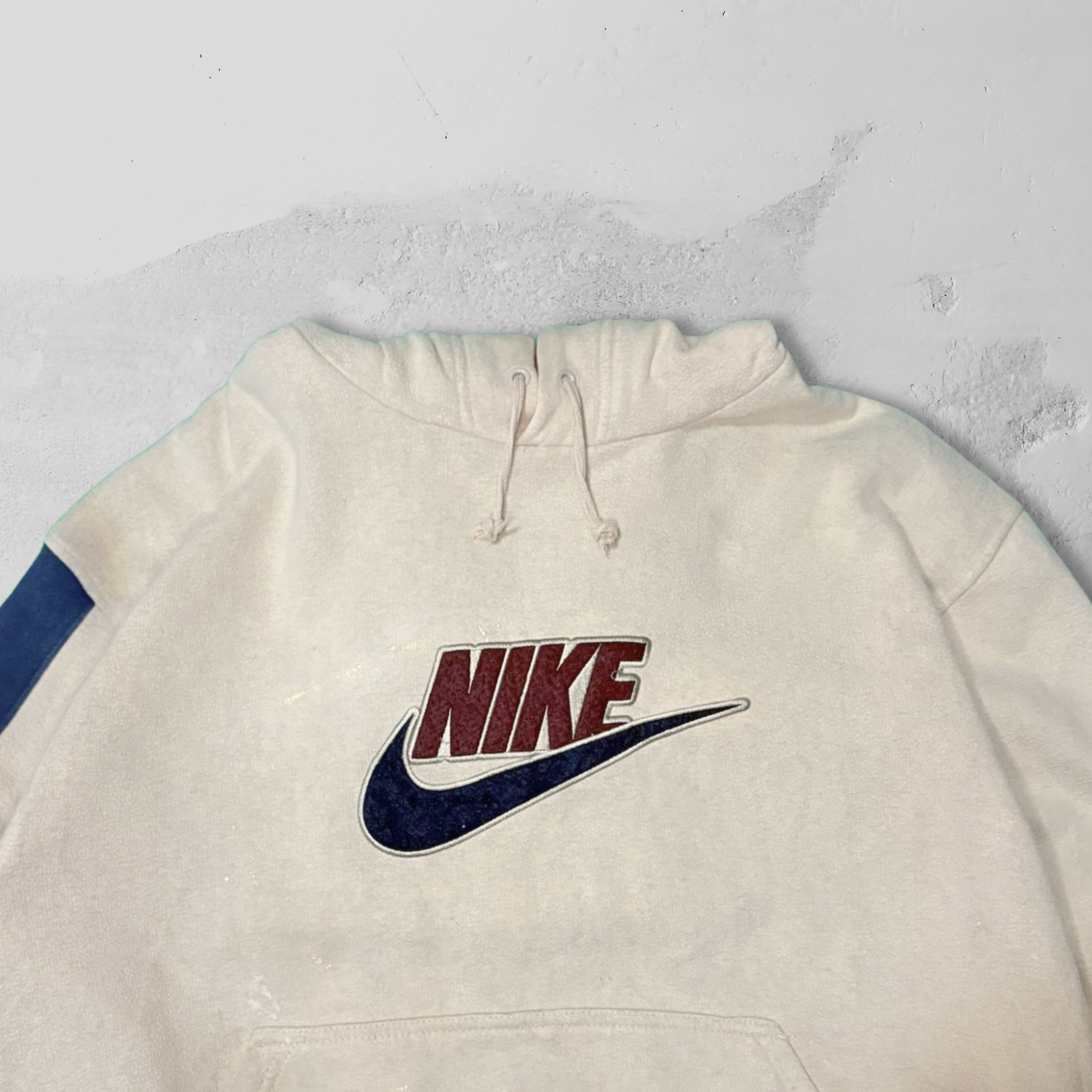 Vintage Nike Spell Out Centre Swoosh Hoodie - L