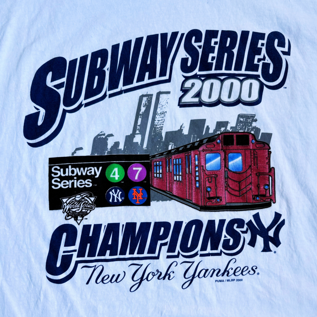 Vintage Y2K New York Yankees Subway Series 2000 Puma Tee - XL