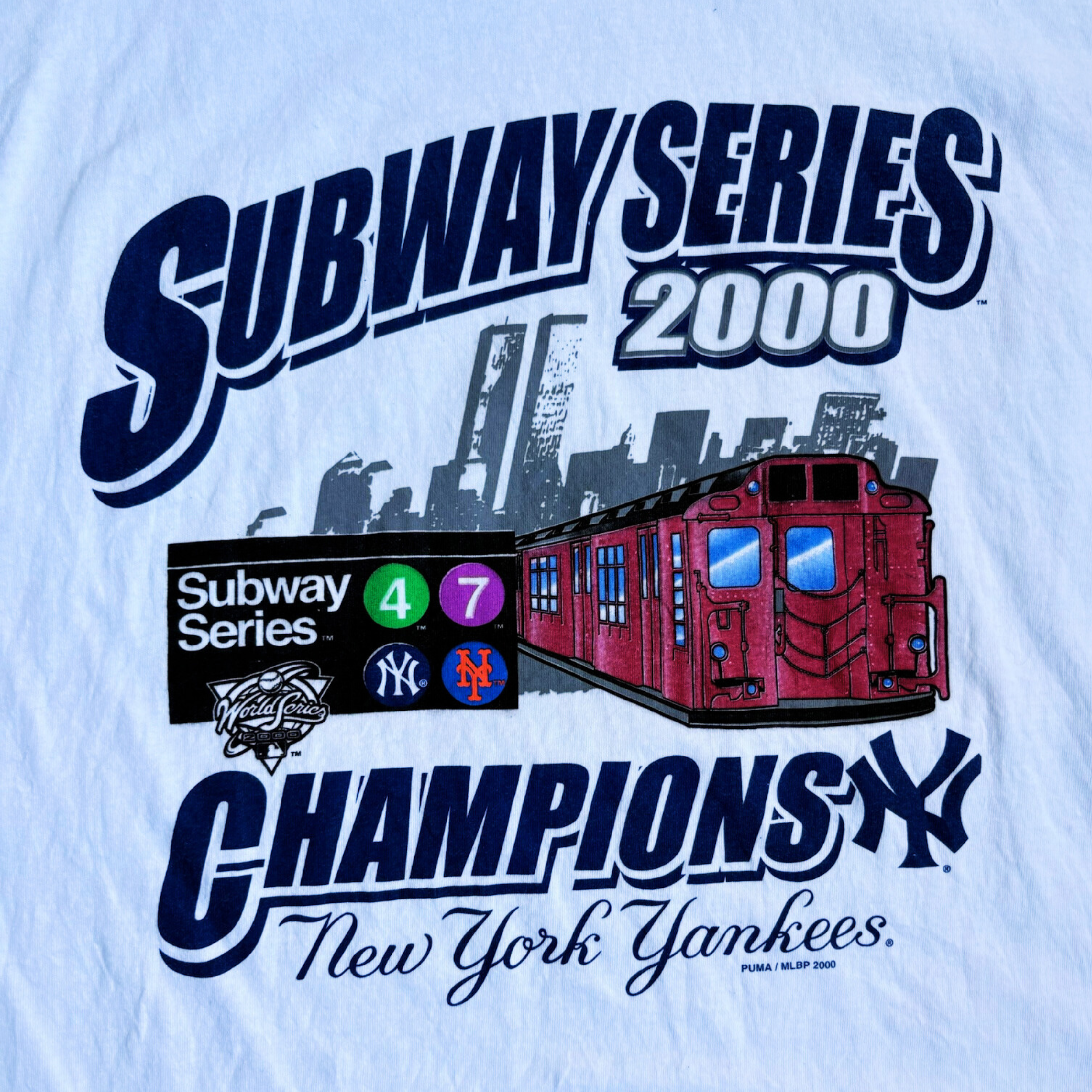 Vintage Y2K New York Yankees Subway Series 2000 Puma Tee - XL