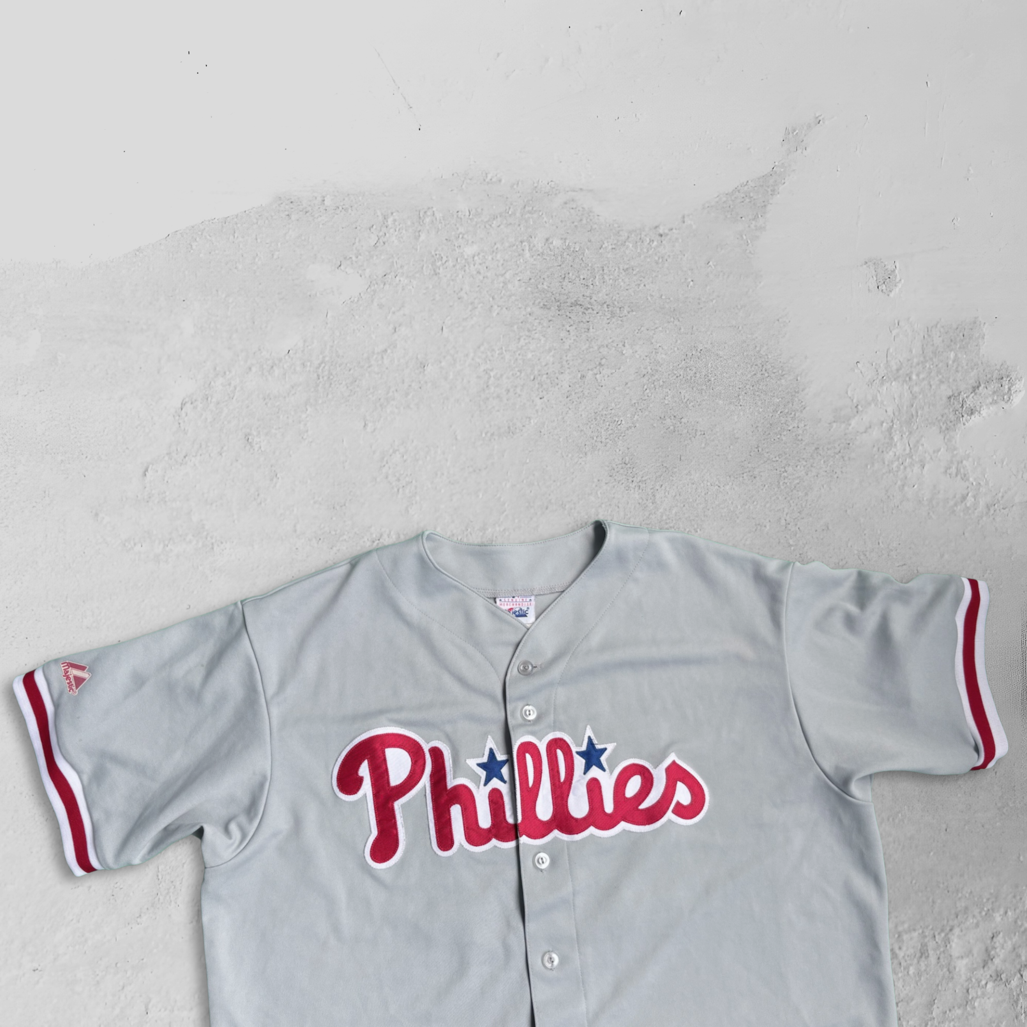 Vintage 90s Philadelphia Phillis Majestic Road Jim Thome Baseball Jersey - XL