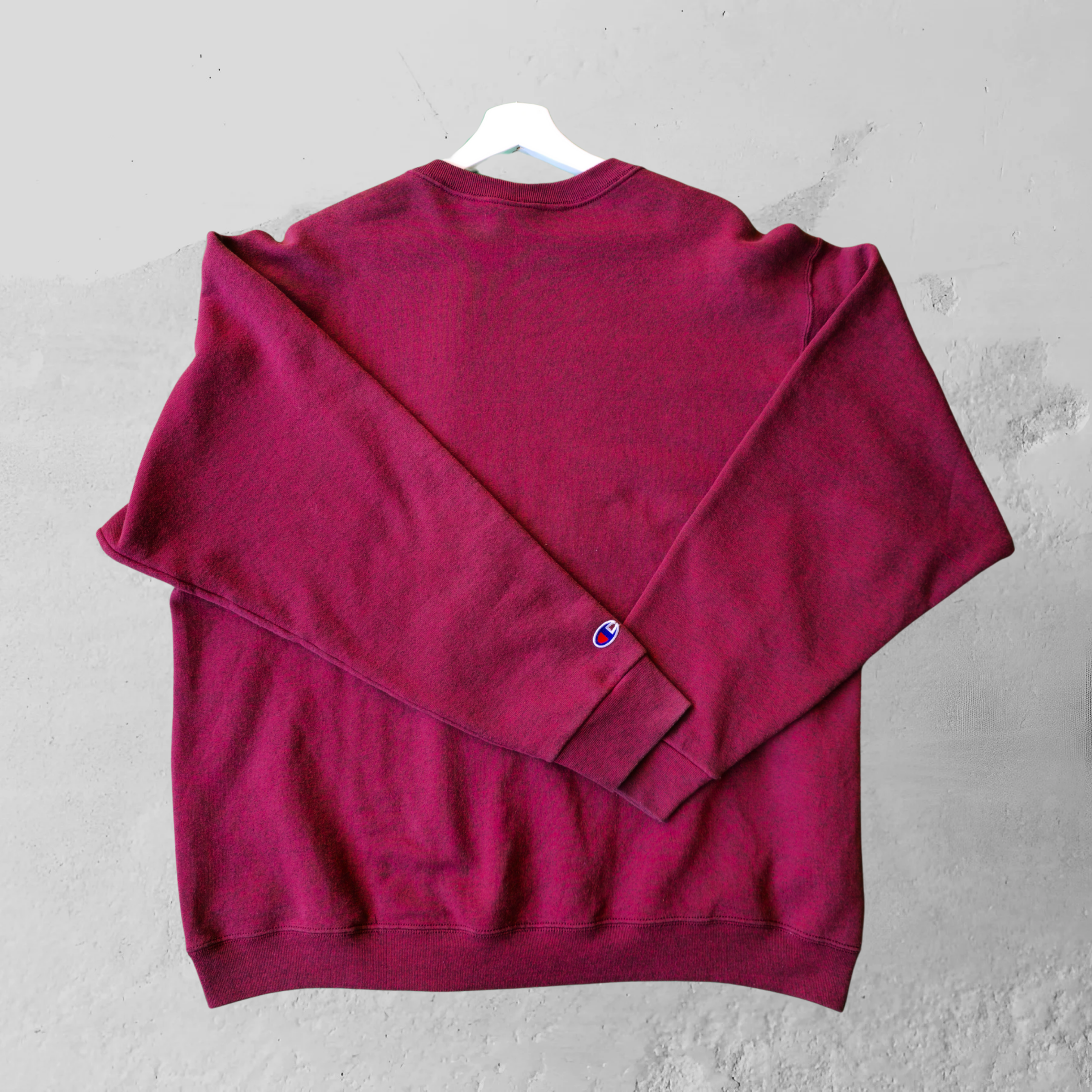 Vintage Y2K Champion Maroon Crewneck Sweatshirt - XL