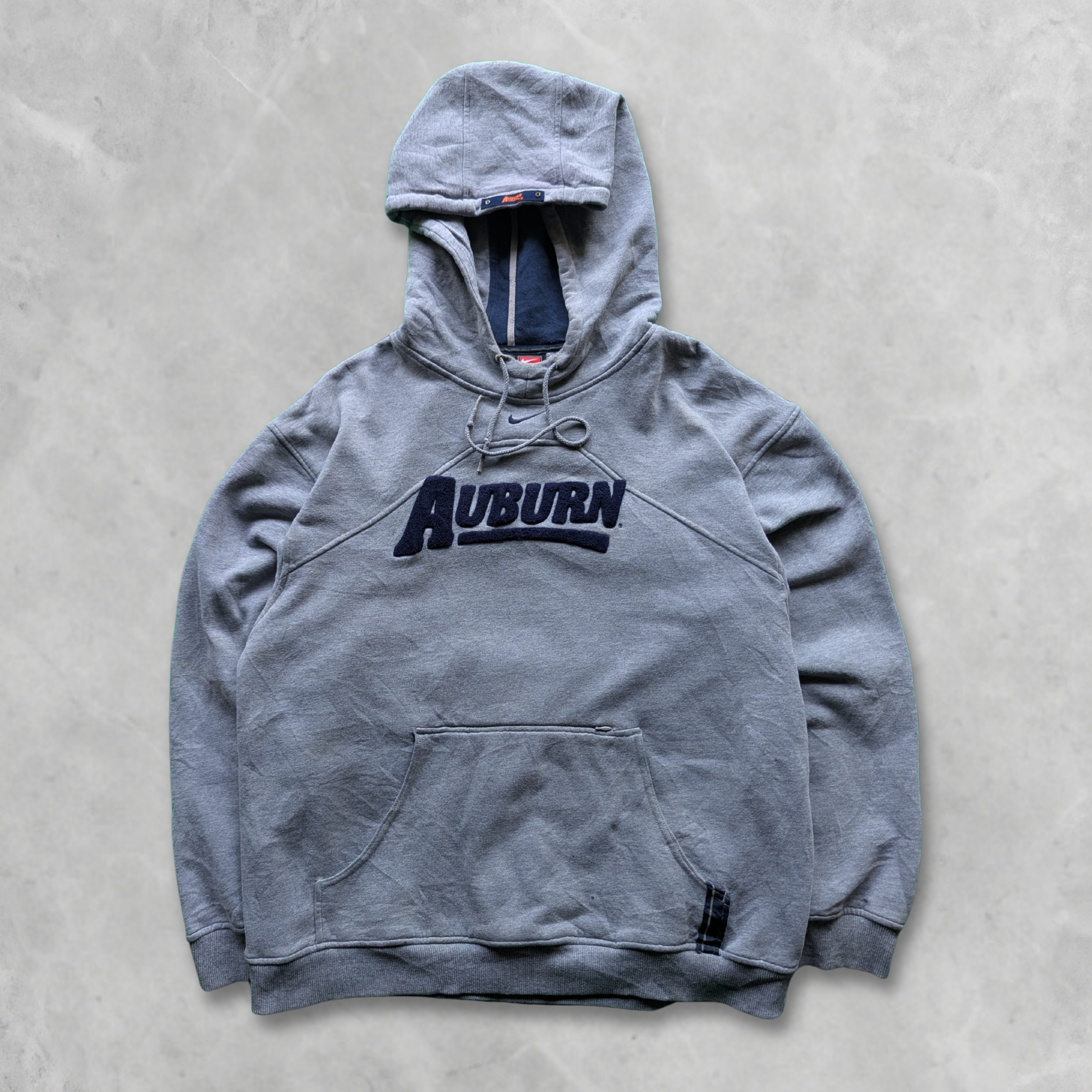 Vintage 90s Nike Auburn Hoodie (Grey) - L