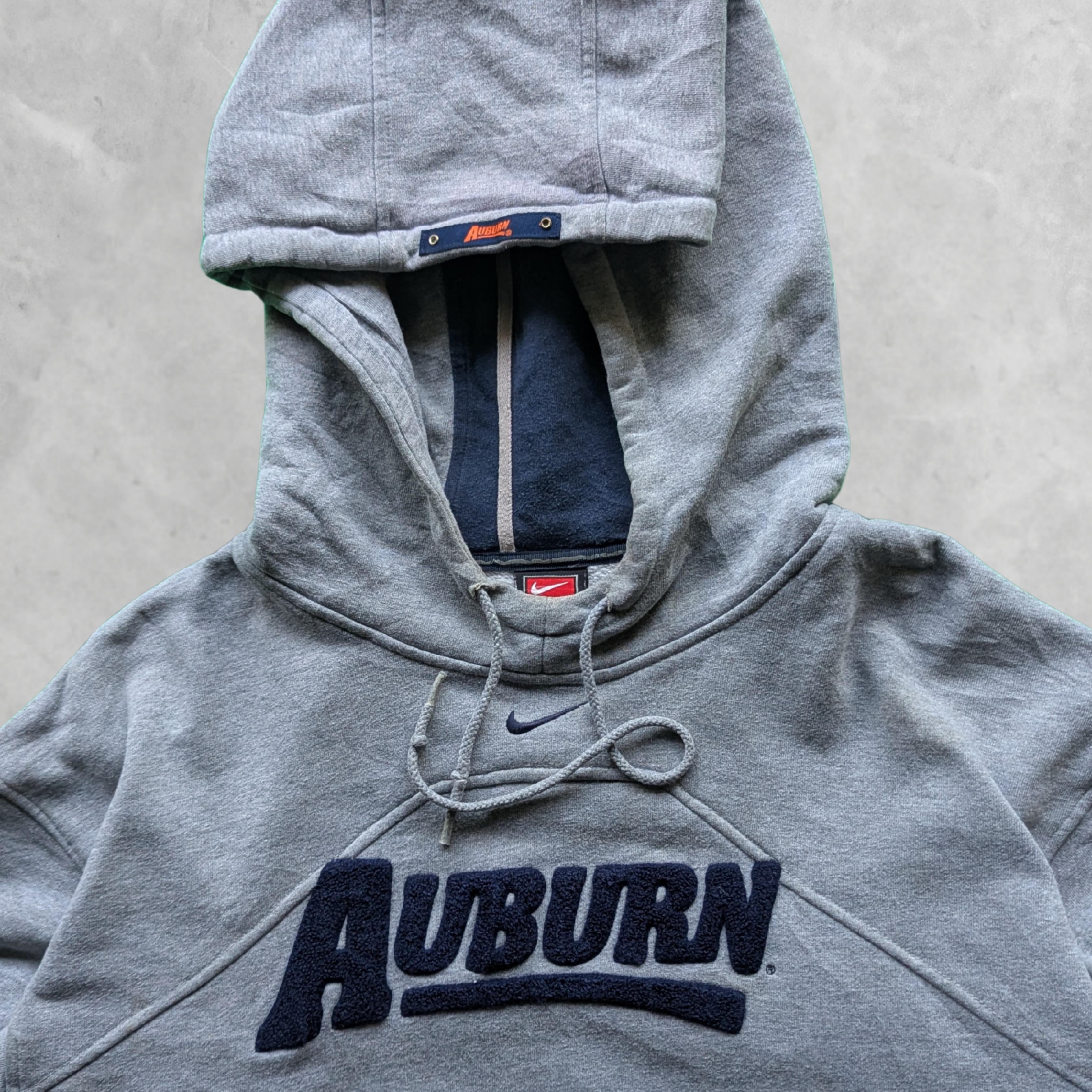 Vintage 90s Nike Auburn Hoodie (Grey) - L