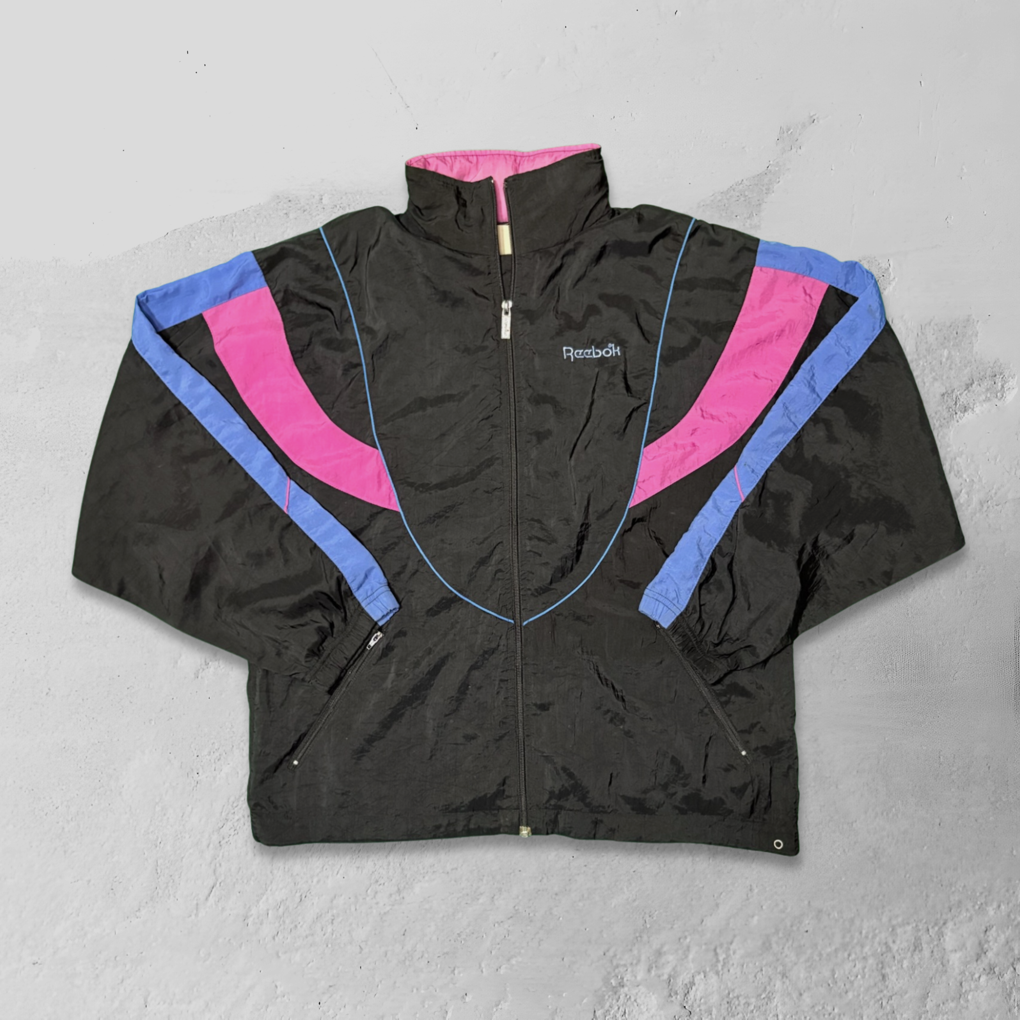 Vintage 80s Reebok Colorblock Track Jacket - Men's M / Women's L