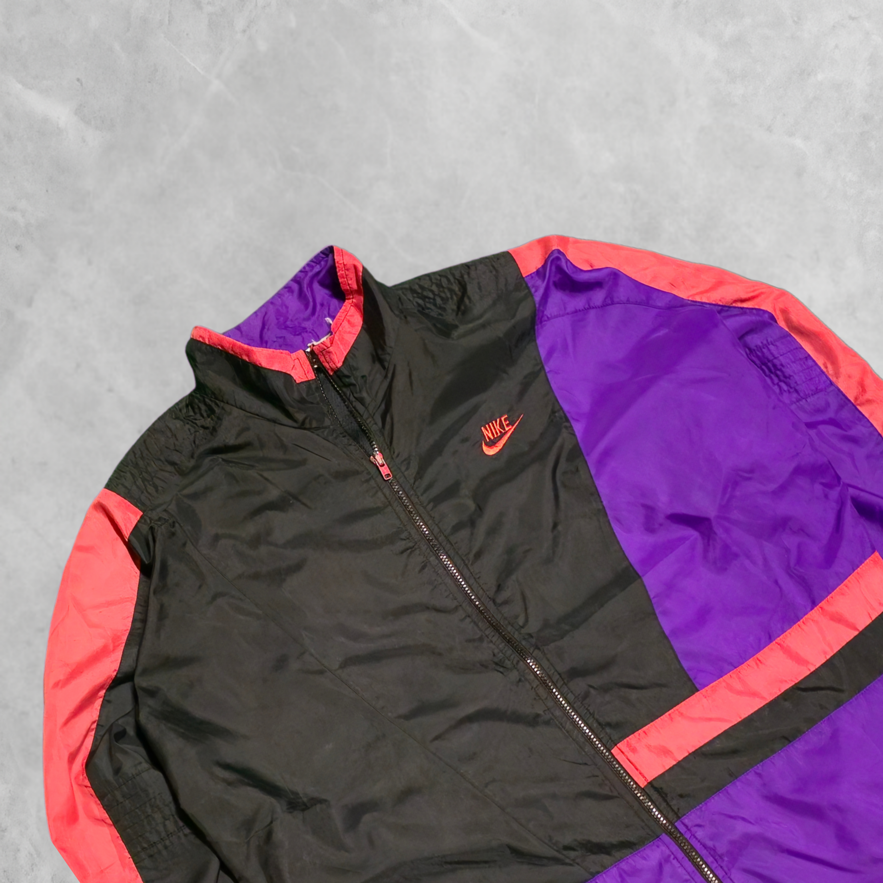 Vintage 90s Nike Track Windbreaker Jacket - L