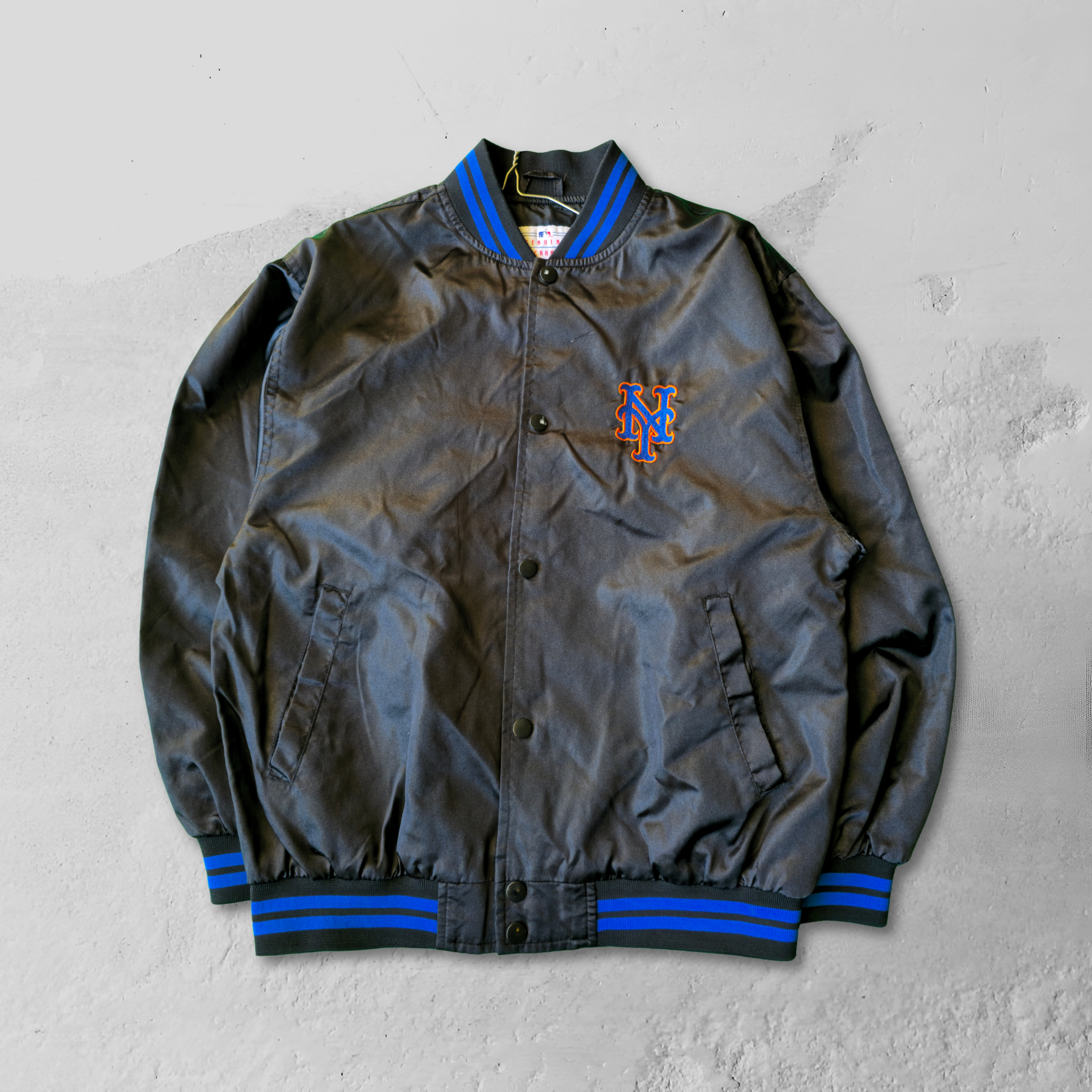 Vintage 90s New York Mets Satin Bomber Jacket - XS