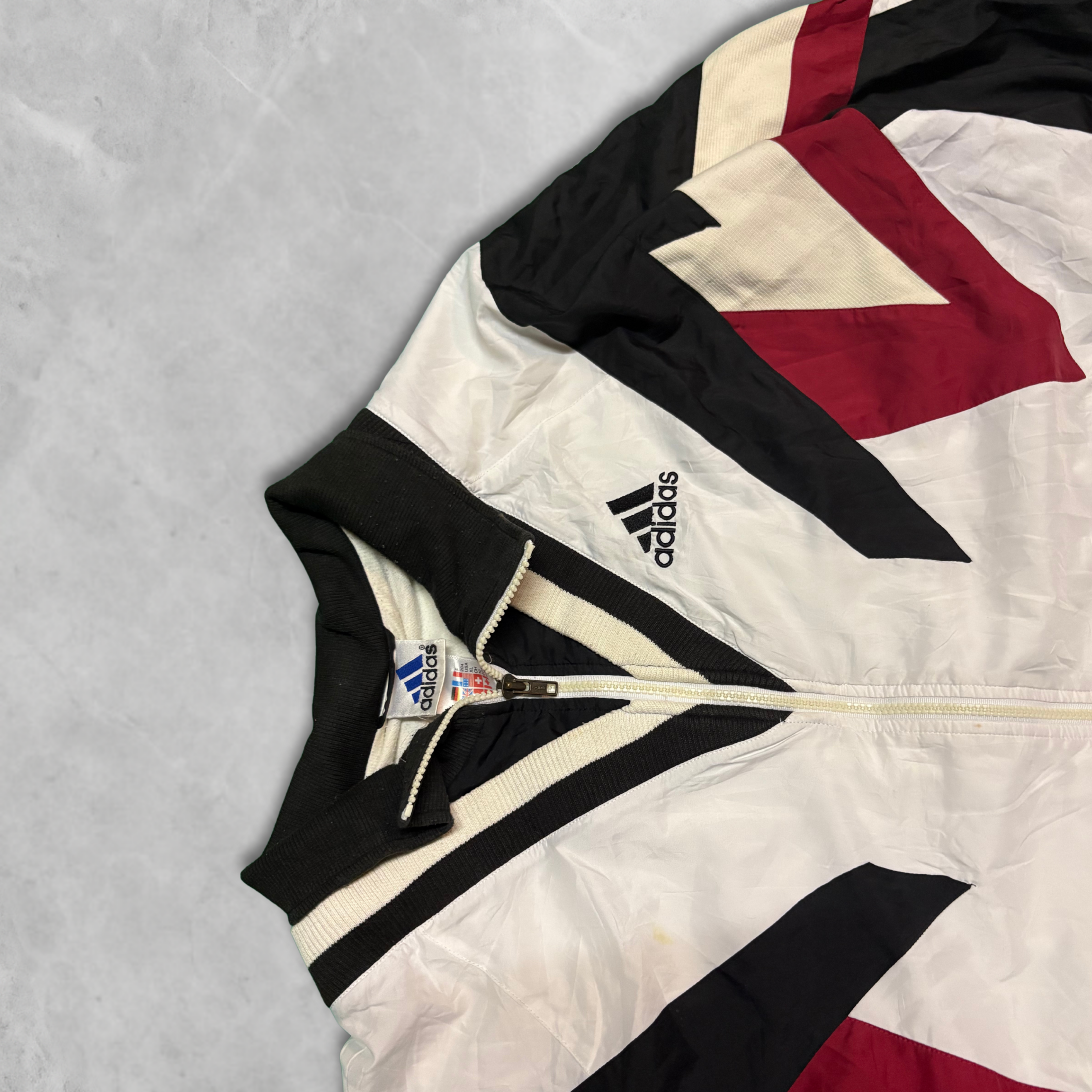Vintage 90s  Adidas Track Windbreaker Jacket - XL