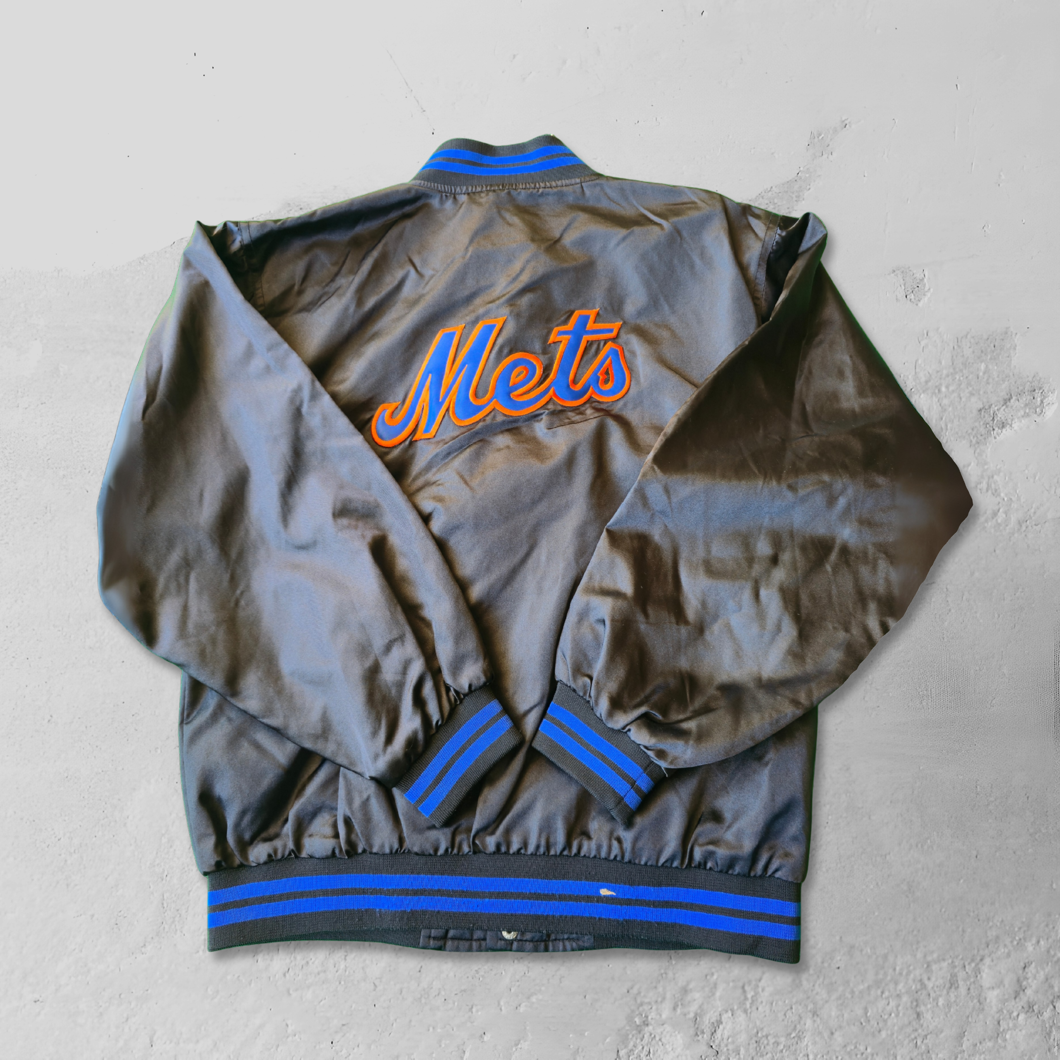 Vintage 90s New York Mets Satin Bomber Jacket - XS